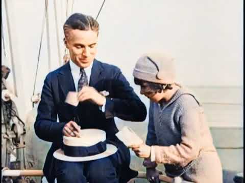 Charlie Chaplin on RMS [Color, 1920ies]