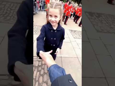 Princess Charlotte is very happy when she is invited to shake hands❤️✨ #short #shorts